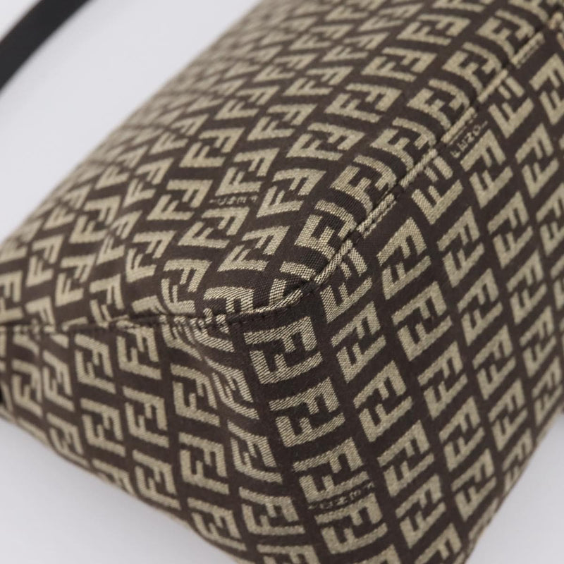 Fendi Mamma Baguette Zucchino Canvas Brown Bag
