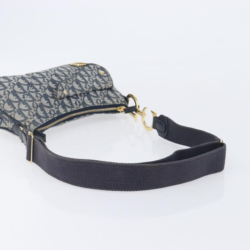 Christian Dior Saddle Messenger Oblique Canvas Navy