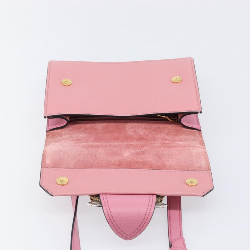Miu Miu Madras Crystal Flap Leather Pink Bag