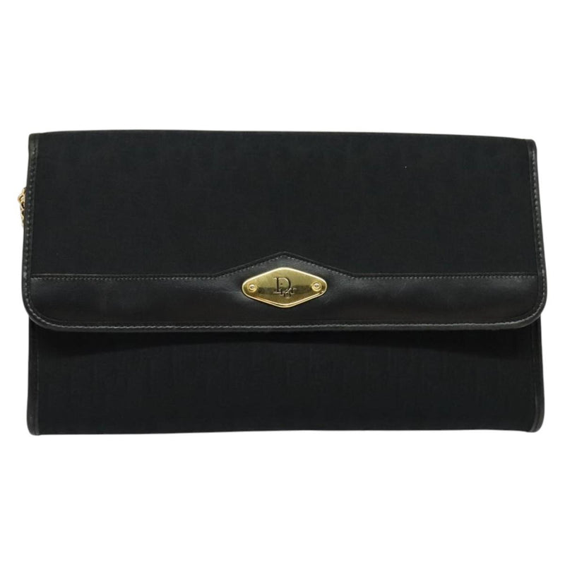 Christian Dior Vintage Trotteur Chain Canvas Black Bag