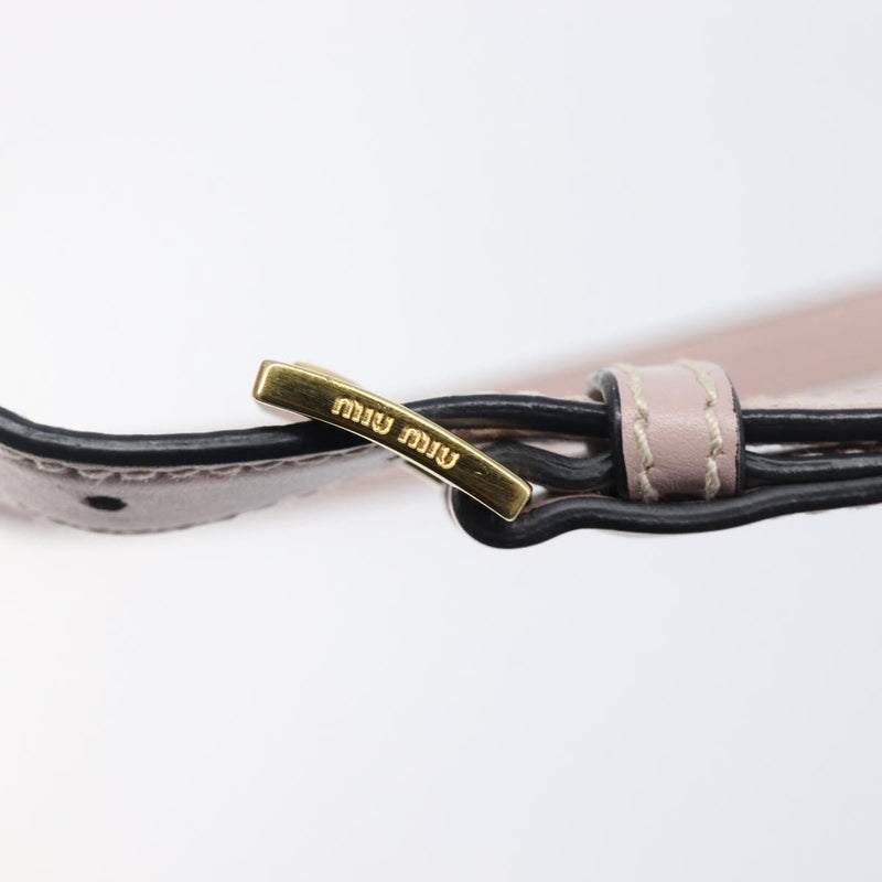 Miu Miu Madras Crystal Flap Leather Pink Bag