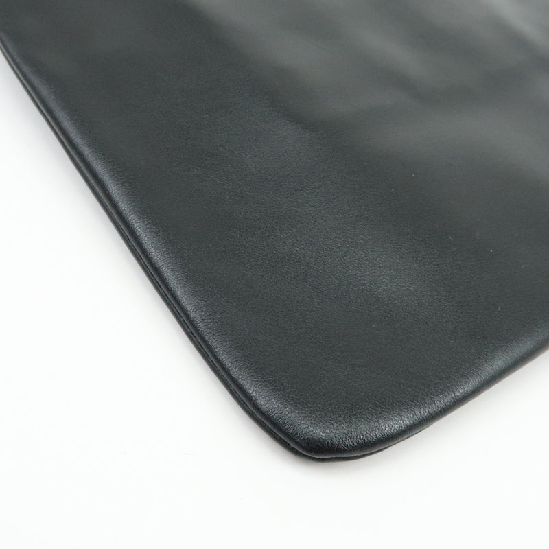 Burberry Logo Zip Printed Leather Black Bag