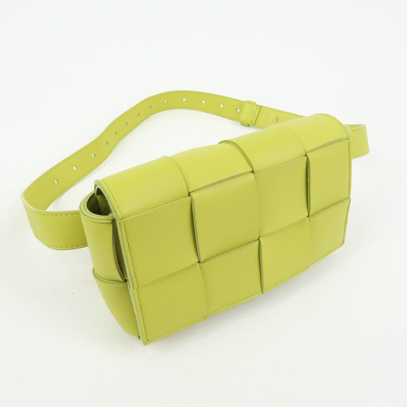 Bottega Veneta Cassette Belt Maxi Intrecciato Leather Green Bag