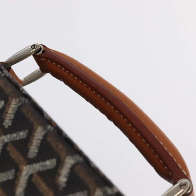Goyard Bourget Trolley Rolling Luggage Coated Canvas Brown Pvc Bag