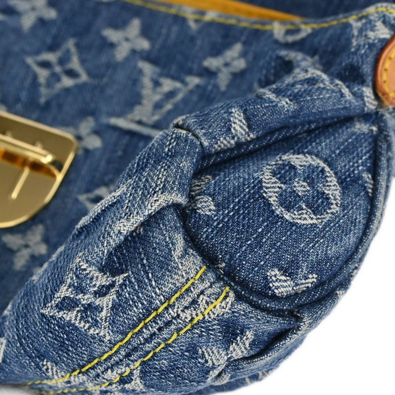 Louis Vuitton Pleaty Denim Blue Denim_jeans Bag