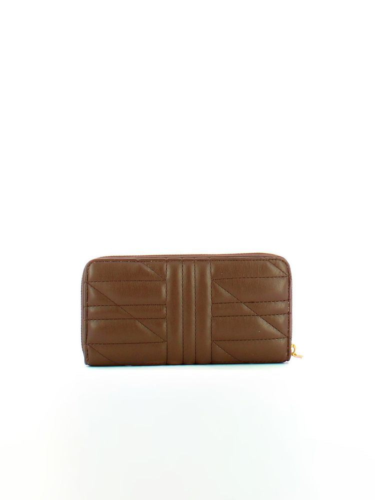 Liu Jo Quilted Polyurethane Wallet — Brown