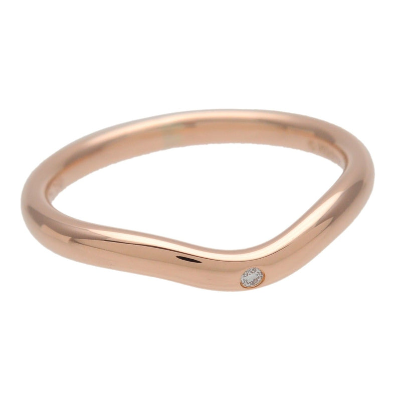 Tiffany & Co. Elsa Peretti Curved Wedding Band 18k Yellow Gold With Diamond Rose_gold Bijoux