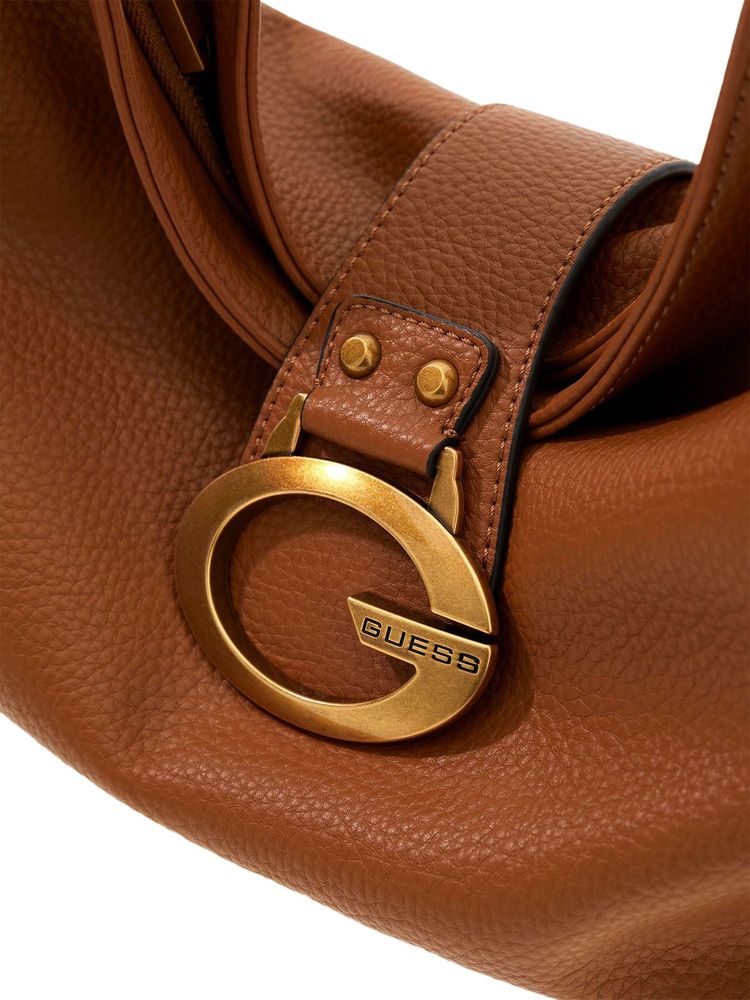 Guess Camden Shoulder Bag — Brown Polyurethane