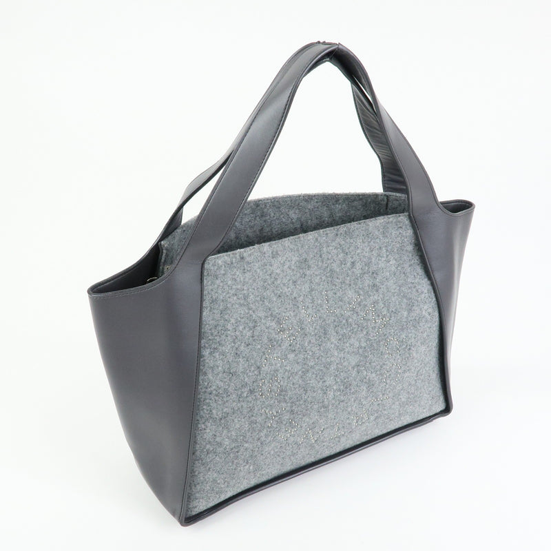 Stella Mccartney Alter Faux Leather Gray Canvas Bag
