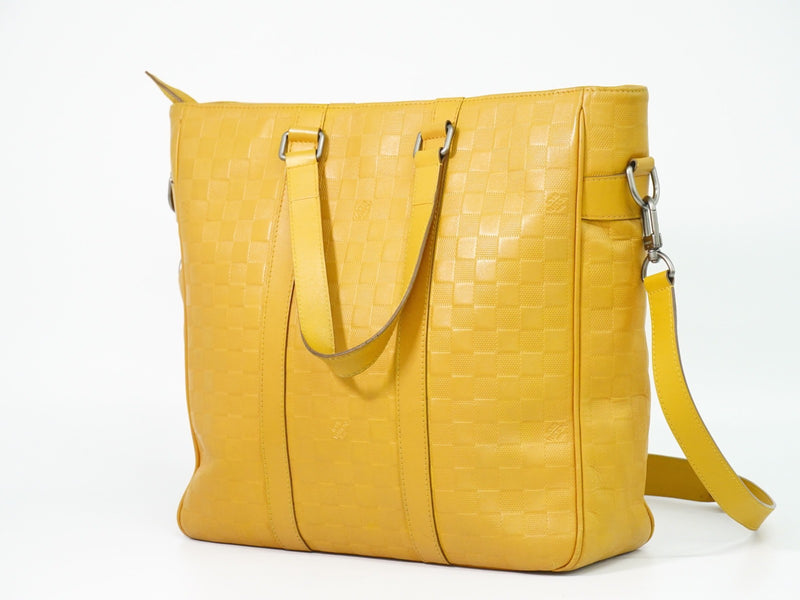 Louis Vuitton Tadao Damier Infini Leather Yellow Bag