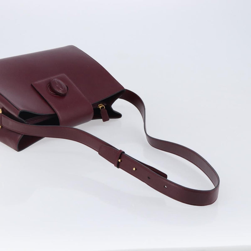 Cartier Must De Leather Burgundy Bag