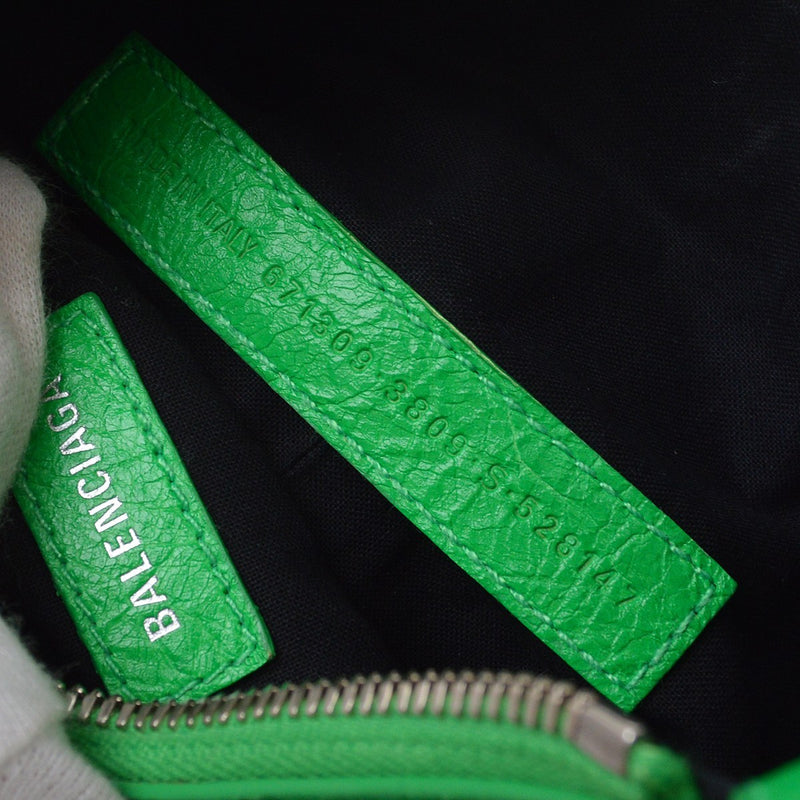 Balenciaga Le Cagole Giant Studs Leather Green Bag