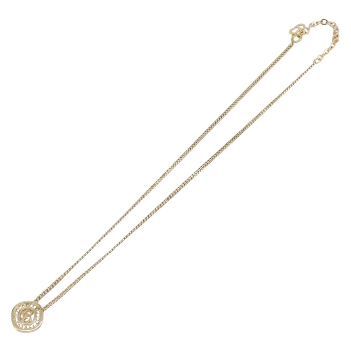 Christian Dior Cd Cube Charms Pendant Metal With Crystals Gold Bijoux