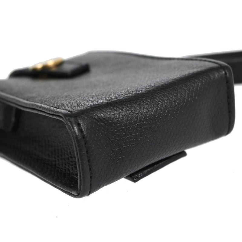 Chanel Cigarette Case Caviar Black Leather Bag