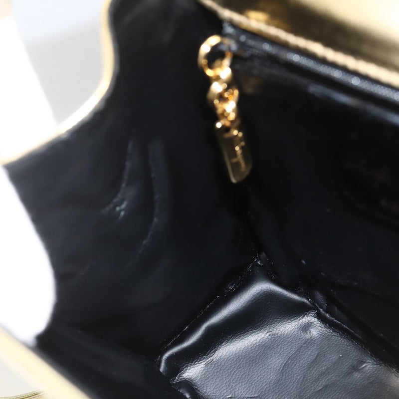 Salvatore Ferragamo Shoulder Leather Gold Bag