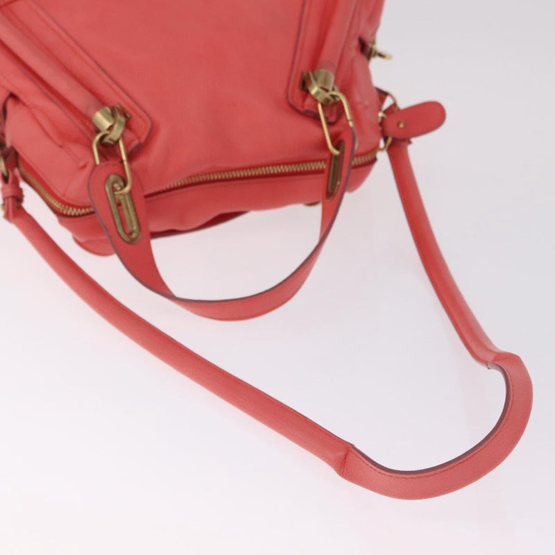Chloe Paraty Top Handle Leather Pink Bag