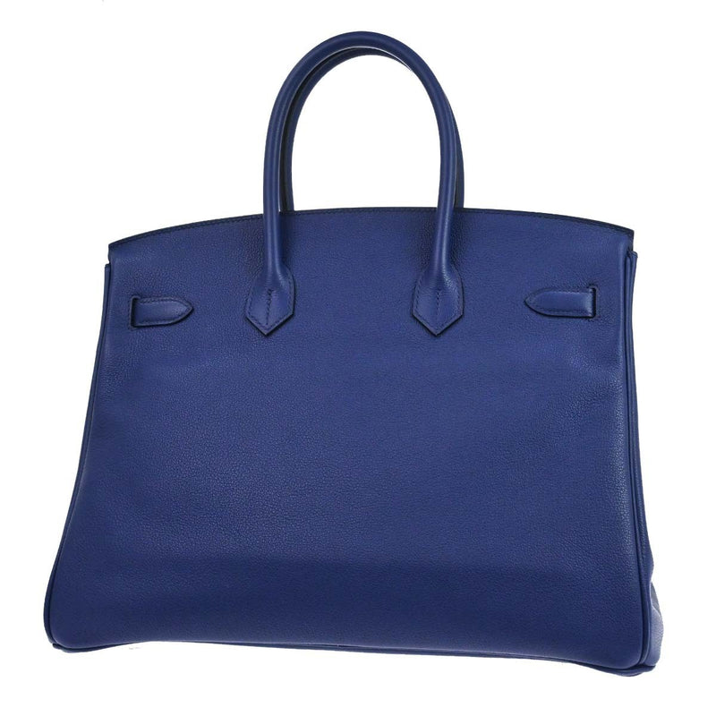 Hermes Birkin Blue Togo With Palladium Hardware Leather Bag