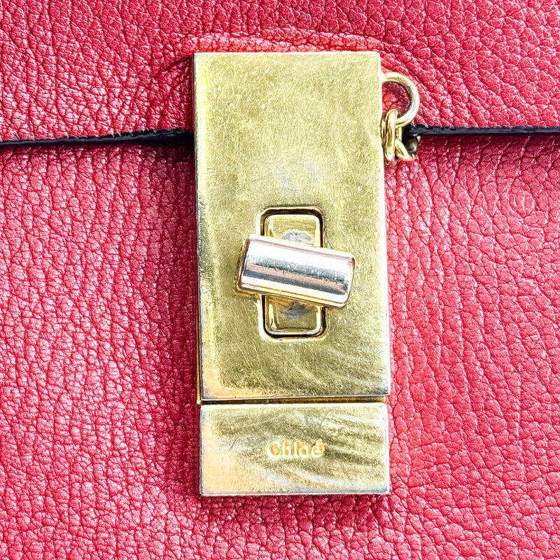 Chloe Drew Leather Red Bag