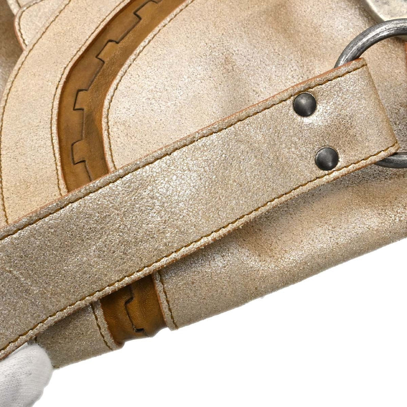Christian Dior Vintage Gaucho Double Saddle Leather Gold Bag