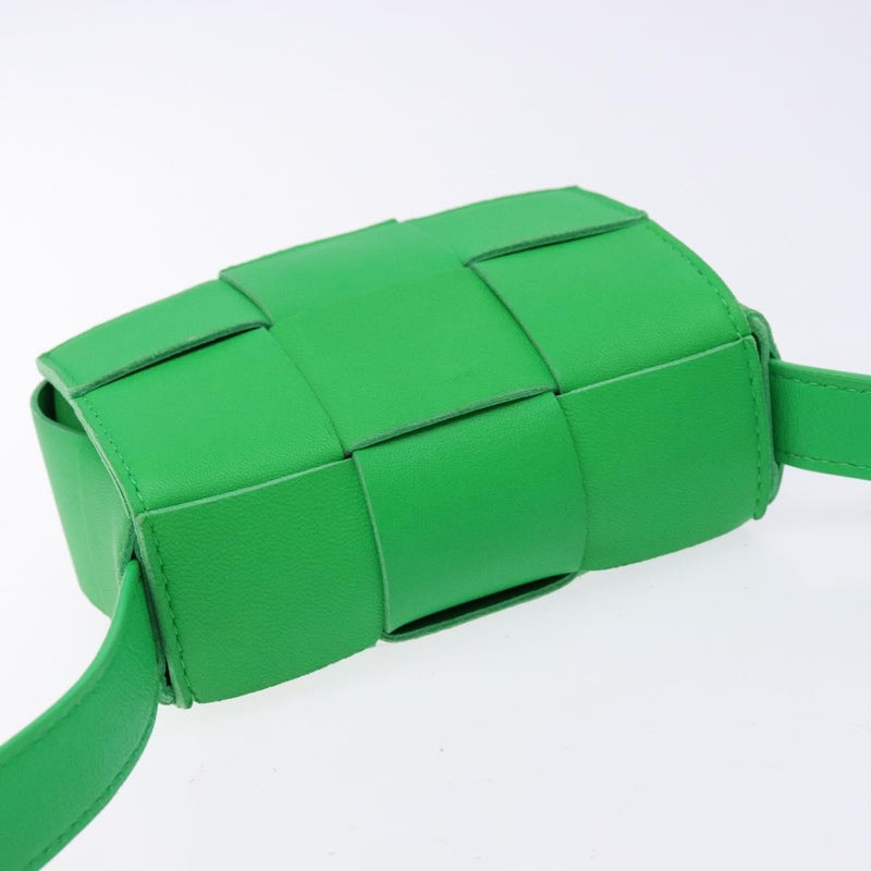 Bottega Veneta Cassette Maxi Intrecciato Leather Green Bag