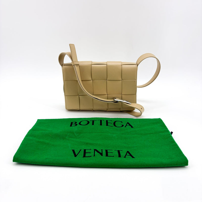 Bottega Veneta Cassette Zip Maxi Intrecciato Webbed Canvas Beige Other Bag