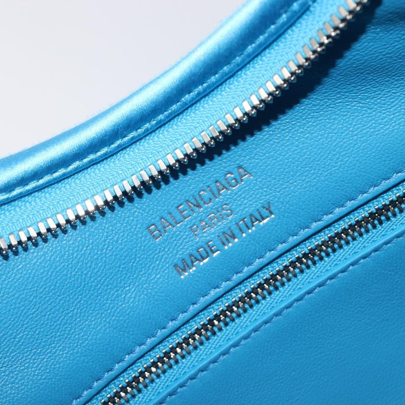 Balenciaga Leopolda Satin Blue Bag