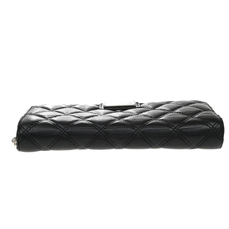 Chanel Trendy Cc Zip Around Quilted Lambskin Black Leather Accessory