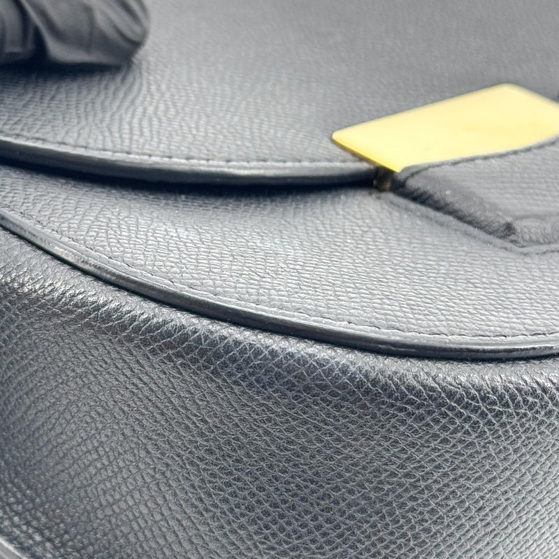 Celine Trotteur Calfskin Black Leather Bag