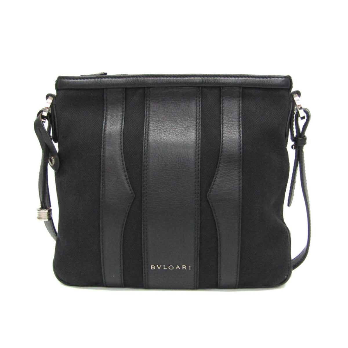 Bvlgari Open Hobo Leather Black