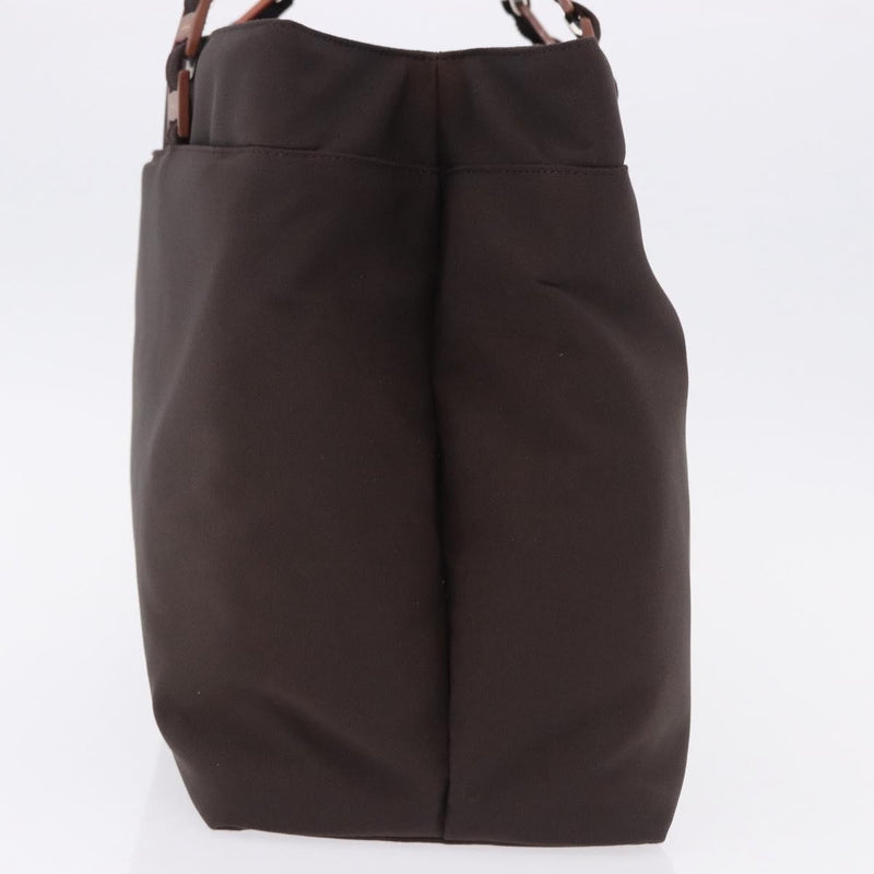 Salvatore Ferragamo Gancini Canvas Brown Bag