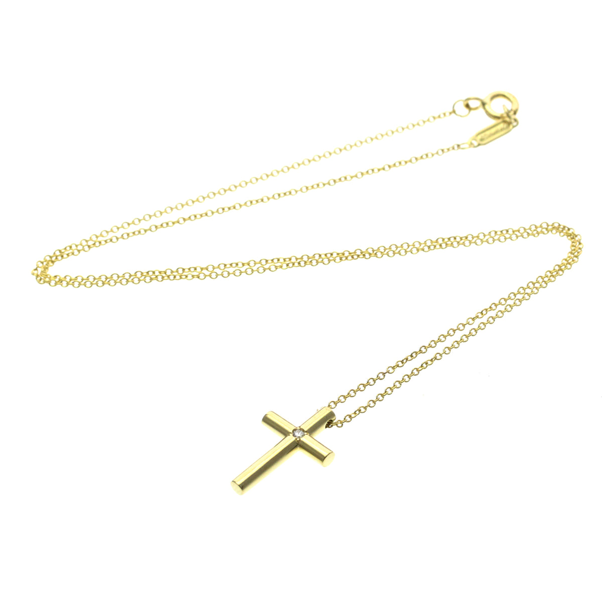 Tiffany & Co. Cross Pendant 18k Yellow Gold With Diamond Yellow_gold Bijoux