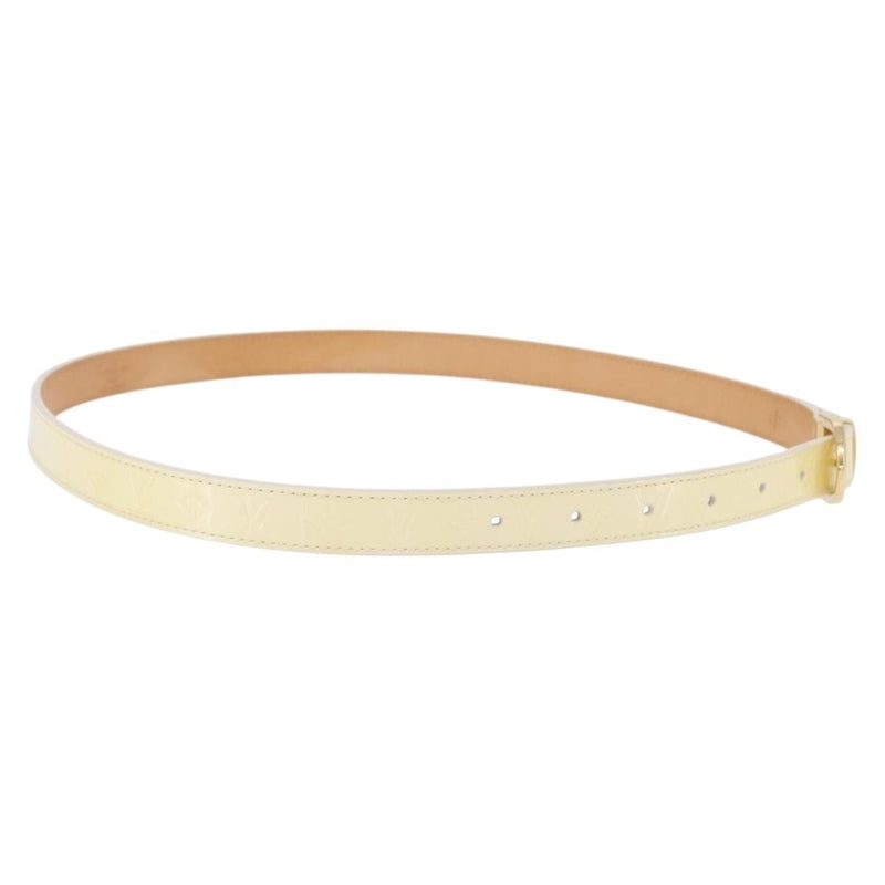 Louis Vuitton Vernis Belt Lv Monogram Beige Patent_leather