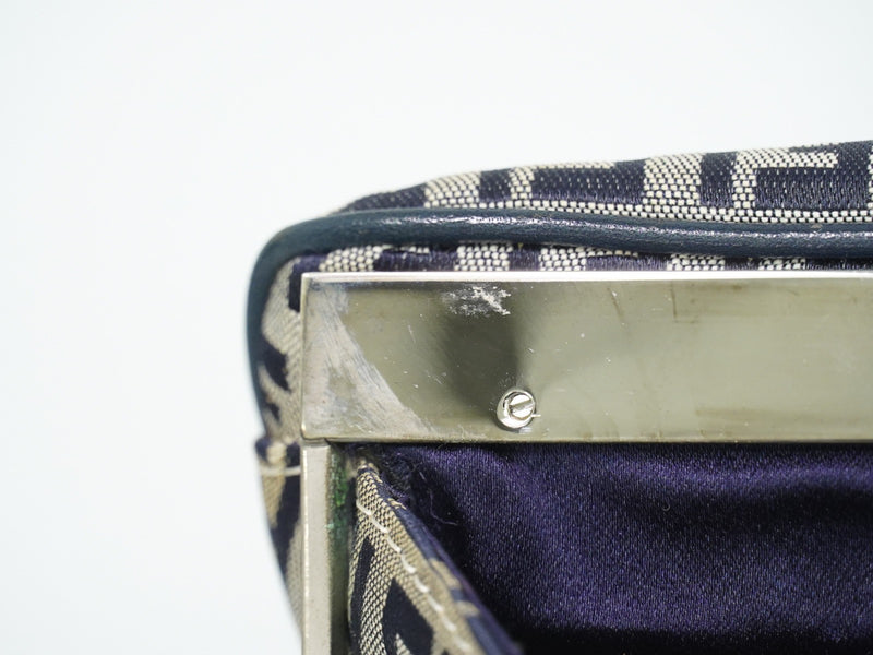 Fendi Vintage Shoulderbag Canvas Navy Bag