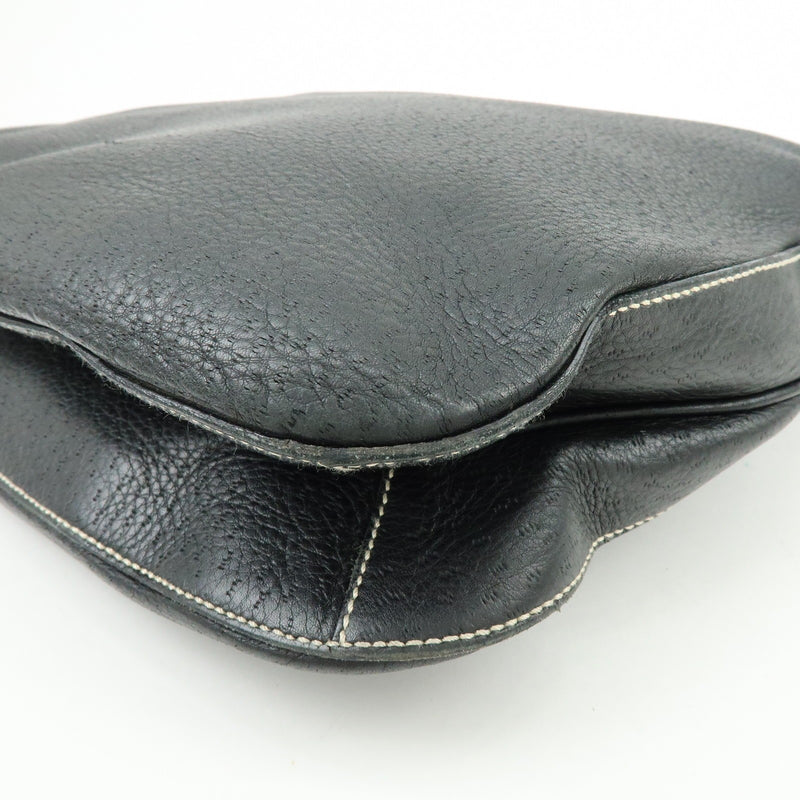 Salvatore Ferragamo Gancini Leather Black Bag