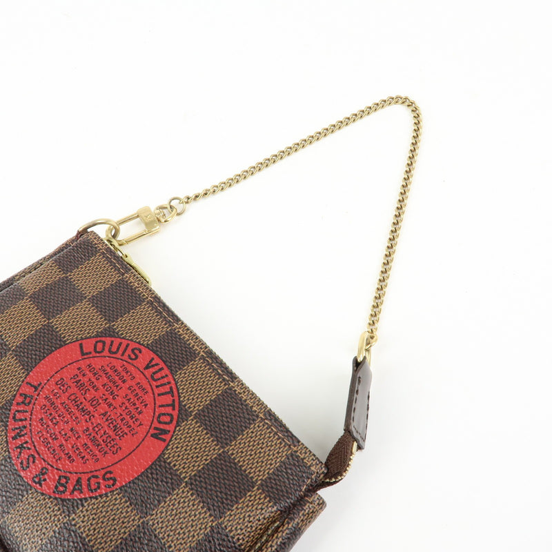 Louis Vuitton Pochette Accessoires Limited Edition Damier Brown Canvas Bag