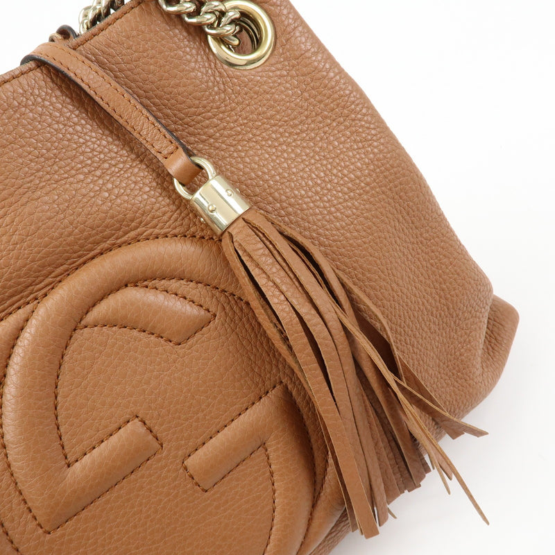 Gucci Soho Chain Strap Leather Brown Bag