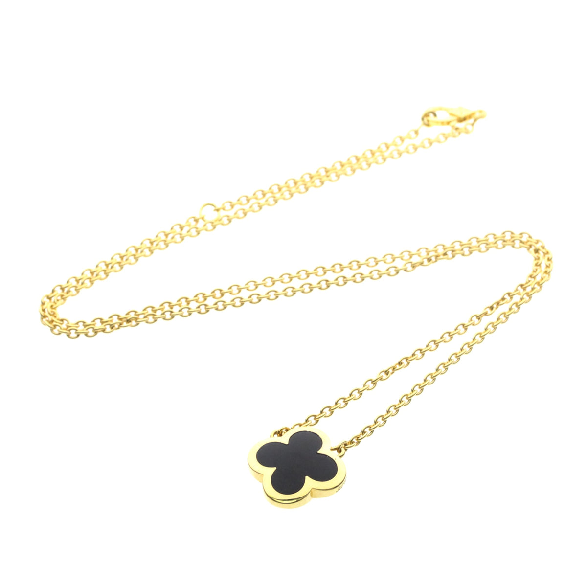 Van Cleef & Arpels Pure Alhambra Pendant 18k Yellow Gold And Onyx Yellow_gold Bijoux