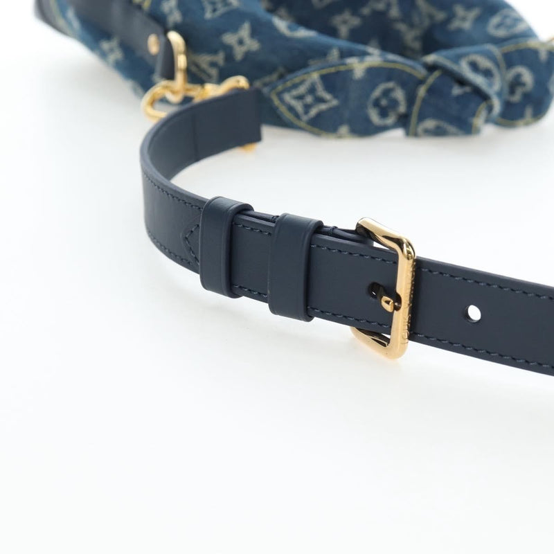 Louis Vuitton Nigo Japanese Cruiser Monogram Denim And Taurillon Leather Blue Canvas Bag