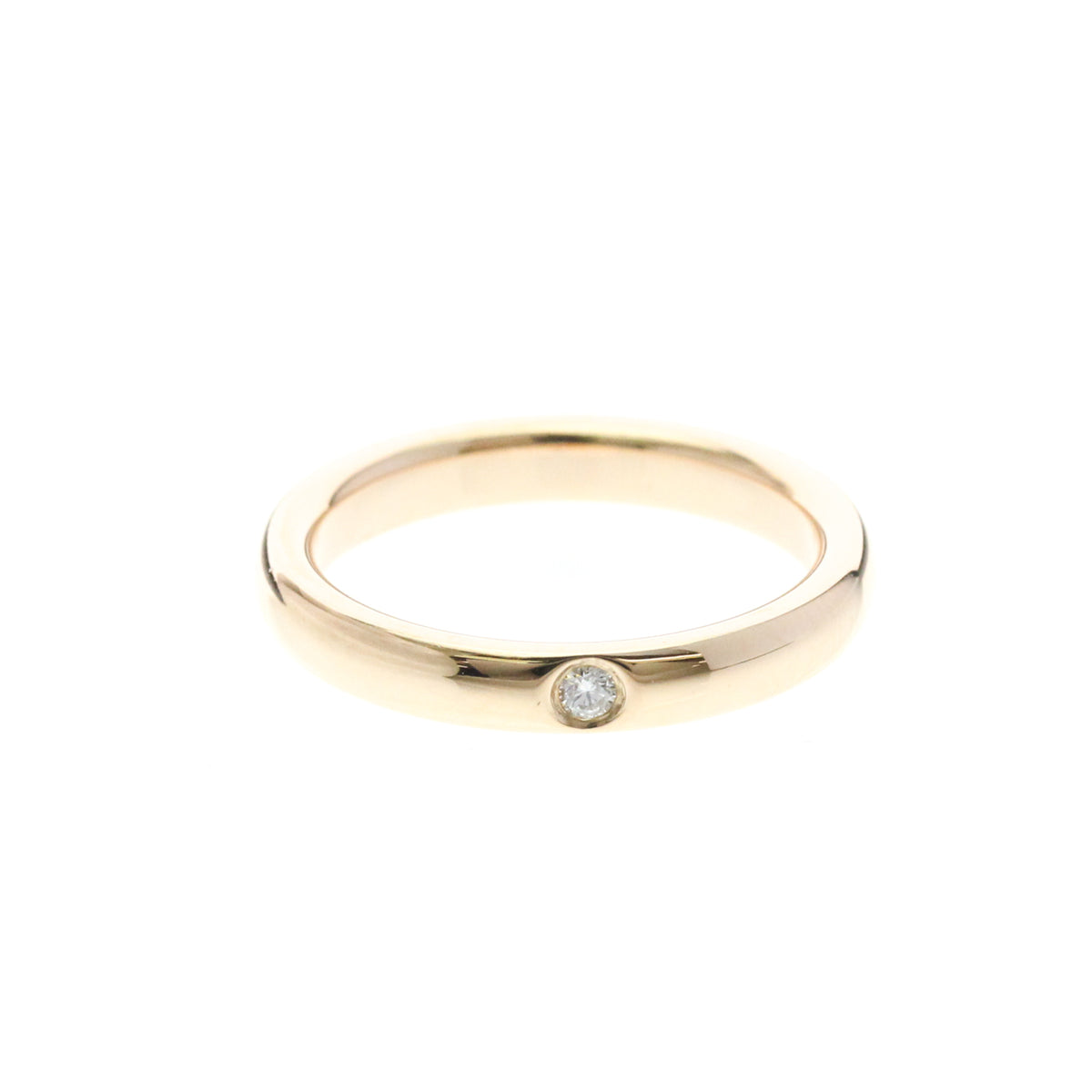 Tiffany & Co. Elsa Peretti 1 Diamond Stacking Band 18k Rose Gold With Pink_gold Bijoux