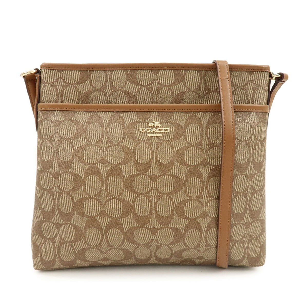 Coach Shoulder Canvas Brown Bag