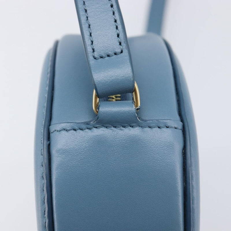 Celine Triomphe Oval Leather Blue Bag