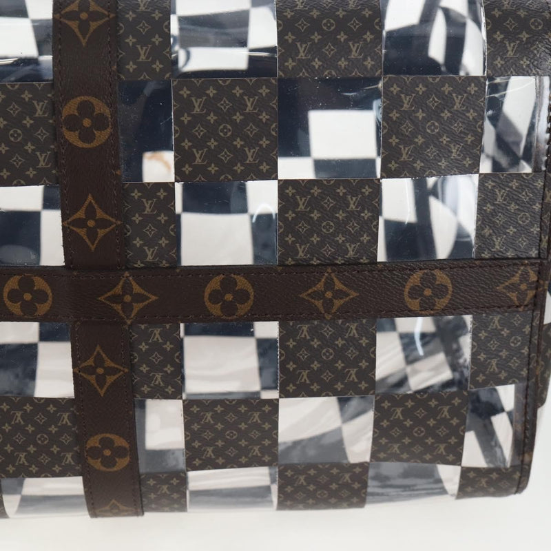 Louis Vuitton Keepall Bandouliere Monogram Chess Coated Canvas And Pvc Brown Bag