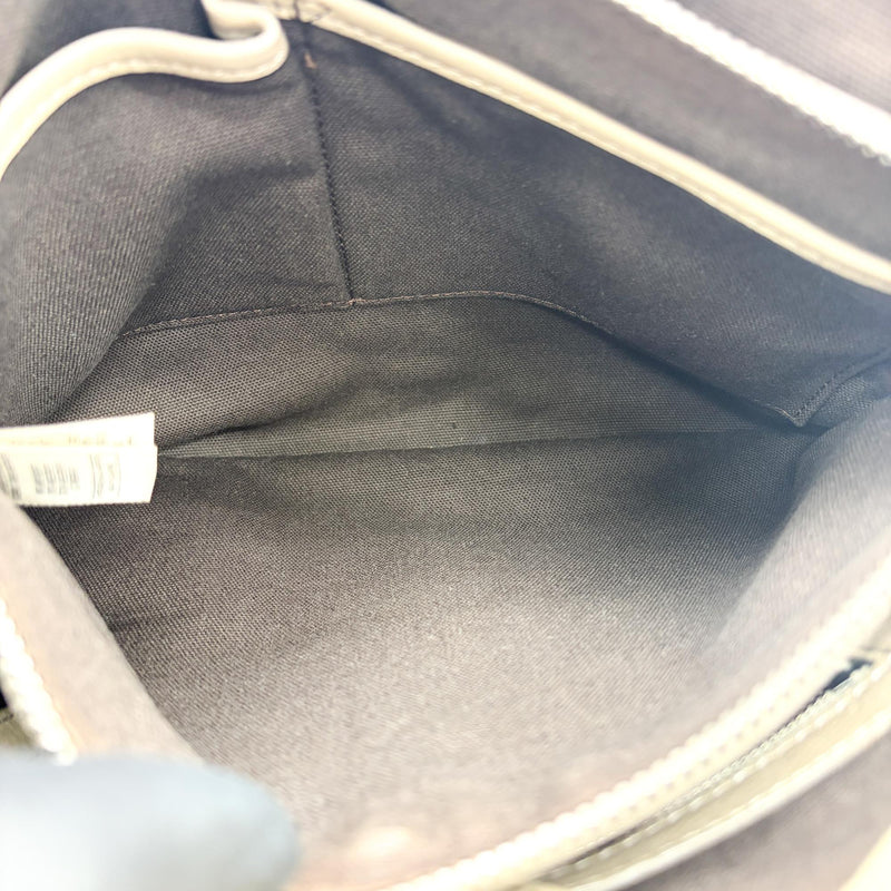 Burberry Manor Quilted Leather Black Canvas Bag