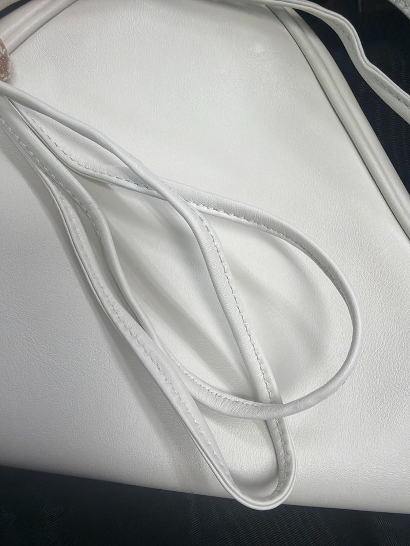 Celine Triangle Leather White Bag