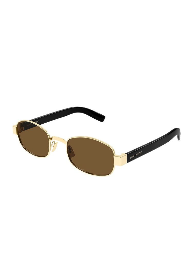 Saint Laurent Sl Metal Frame Sunglasses — Gold