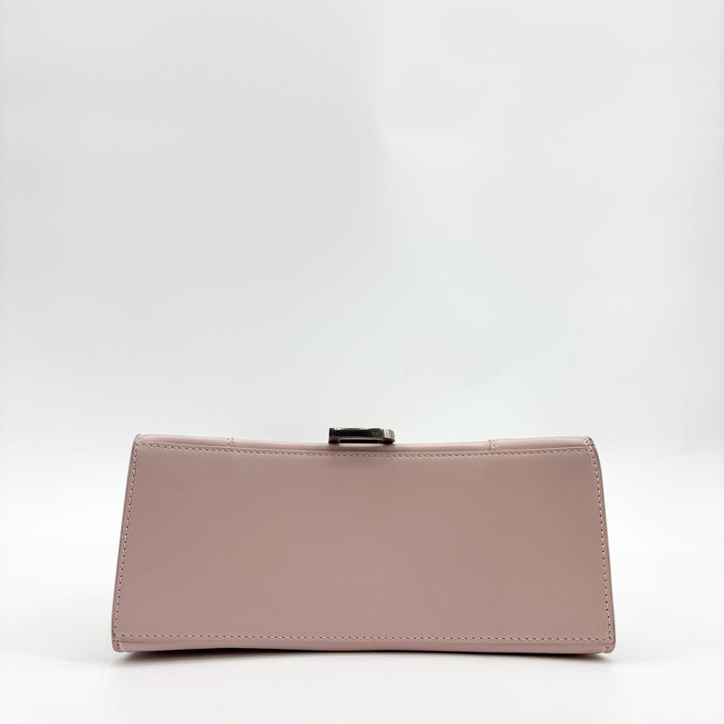 Balenciaga Hourglass Top Handle Leather Pink Bag
