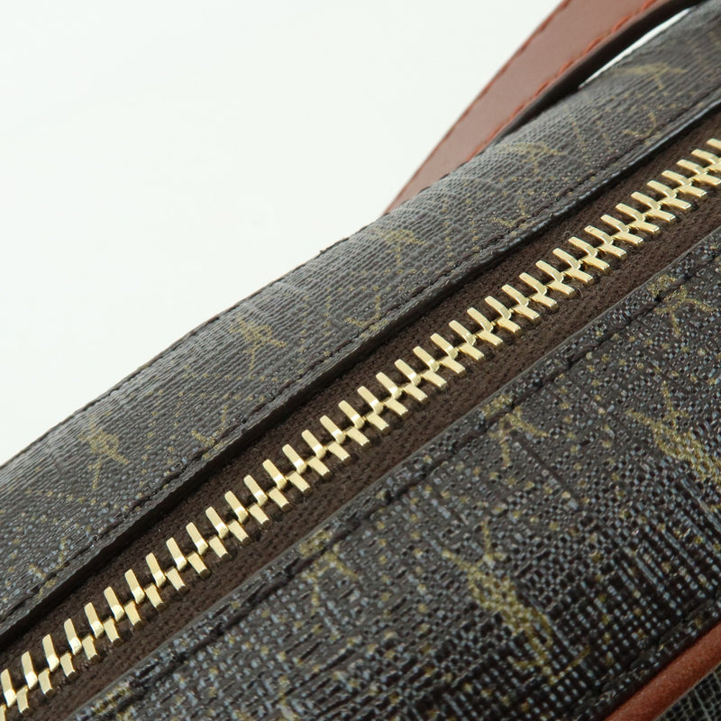 Saint Laurent Le Monogramme Camera Monogram All Over Coated Canvas And Leather Brown Bag