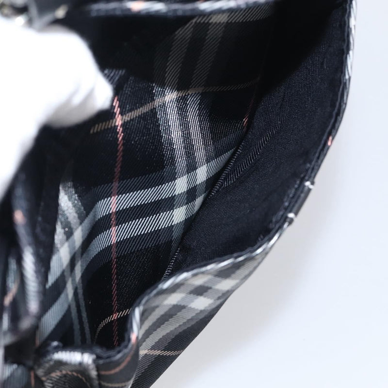 Burberry Nova Check Blue Label Nylon Black Bag
