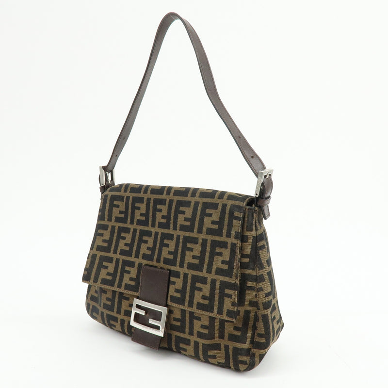 Fendi Mamma Baguette Monogram Canvas Brown Bag