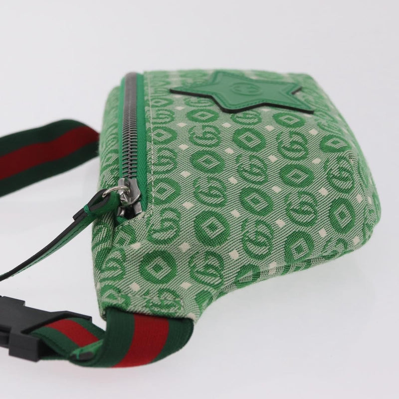 Gucci Childrens Belt Gg Canvas Green Bag